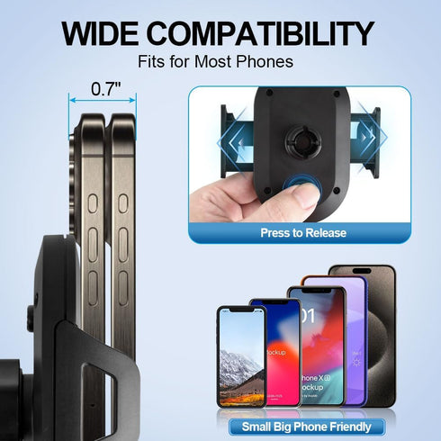 Car Phone Holder Dashboard & Windshield Cell Phone Mount for Smartphones and GPS Devices Secure Adjustable Universal Cell Phone Holder...