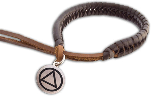 AA Alcoholics Anonymous Bracelet AA Bracelet Braided Leather Men and Women...