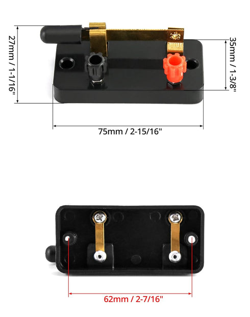 QWORK Educational Single Pole Cutter Switch, 10 Pack Single Throw Electrical Switch for Making and Breaking a Single Electrical Connection Circuit...