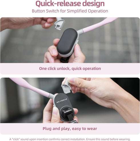 REYGEAK Magnetic POV/Vlog Phone Neck Mount Holder for Magsafe iPhone 15/14/13/12 Pro Mini/Plus/Pro/Pro Max, Hand Free Chest Stand Video Recording ...