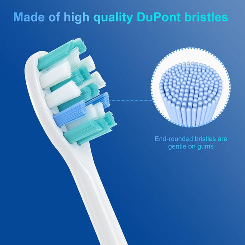 Replacement Toothbrush Heads Compatible with Philips Sonicare - for Electric Toothbrush Brush Heads (Click-on/Snap-on),KD-D2...