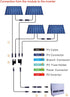 Solar Branch Connector IP68 Waterproof 1500V Solid Copper Terminal 3male1female and 3female 1male, 1 Pairs (3 to 1)...