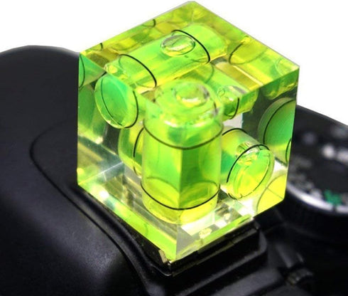 FOTYRIG Camera Level Hot Shoe Level 3 Axis Bubble Spirit Level Standard Shoe Mount Compatible with Nikon, Olympus, Pentax Digital and Film Cameras...