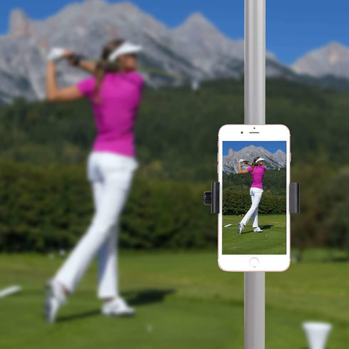 iTODOS Cell Phone Holder Mount Clip for Golf Cart,Wheelchair Walker,Stroller,Spin Bike, Table, Clamp Fits iPhone,Galaxy, Nexus,Most Phones and GPS...