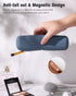 FERYES Makeup Brush Holder, Magnetic Anti-fall Out Silicon Portable Cosmetic Face Brushes Holder, Soft and Sleek Makeup Tools Organizer for Travel...