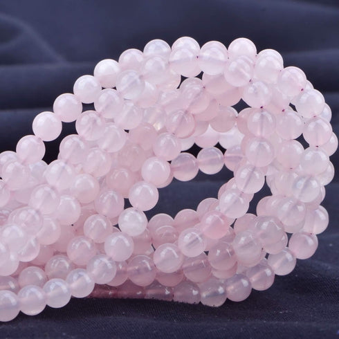 80Pcs Natural Crystal Beads Stone Gemstone Round Loose Energy Healing Beads with Free Crystal Stretch Cord for Jewelry Making (Rose Quartz, 10mm)...