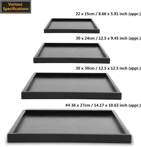 Solid Wood Serving Tray Rectangle Shape Tea Coffee Drinks Plate Snack Food Meals Breakfast Restaurant Platter Dining Tableware(12.5 x 9.45 inch)...