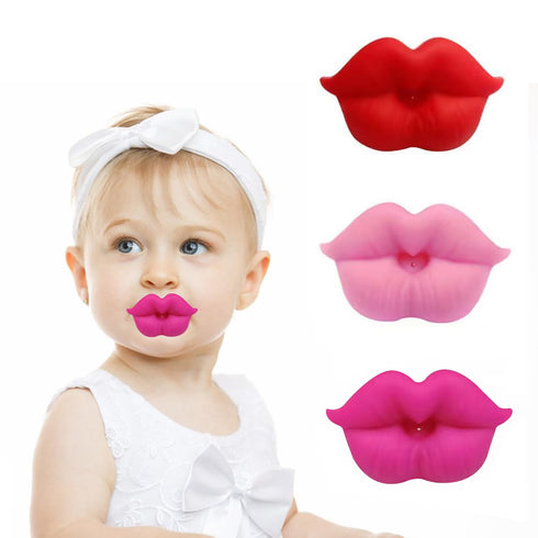 Funny Baby Pacifiers, Lips Pacifiers 0-18 Months for Babies,Lips Binky,Gift for Newborns,Infants,Toddlers,Baby Girl,BPA Free(3 Packs)...