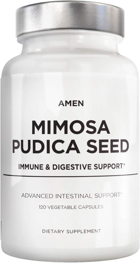Amen Organic Mimosa Pudica Seeds Capsules, 2 Month Supply, Vegan Mimosa Pudica Seed Plant Supplement - Mimosine Sensitive Plant Pills - Fat Solubl...