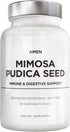 Amen Organic Mimosa Pudica Seeds Capsules, 2 Month Supply, Vegan Mimosa Pudica Seed Plant Supplement - Mimosine Sensitive Plant Pills - Fat Solubl...
