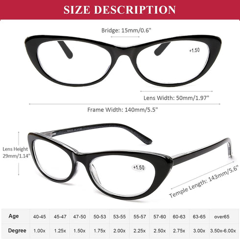 AQWANO Blue Light Blocking Reading Glasses - 4 Pack Computer Readers Anti Glare Eyestrain for Women Cat Eye Stylish Designer Eyeglasses, 2.5...