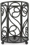 Scroll Design Cutlery Holder For Countertop, (Black), By Home Basics | Steel Flatware Caddy For Kitchen | Spoon Fork Holder With Raised Feet | Cut...