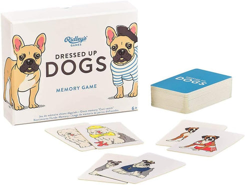 Ridley’s Dressed Up Dogs Memory Game – Includes 50 Matching Cards and Instructions – Memory Card Game Featuring Well-Dressed Dogs – Fun for All Ag...