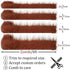 Fur Fabric for Crafts 2"x60", Faux Fur Fabric Strips Dark Brown, Shaggy Craft Plush for DIY Santa/Gnome Beard, Handmade Christmas Halloween Cospla...