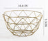 Fruit Stand Vegetables Serving Bowl Basket Holder for Kitchen Counter,Table Centerpiece,Fiesta,Metal Iron Wire,Wedding,Living Room,Large Round Mod...