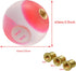 Lunsom Round Ball Shift Knob, Gear Shifter Knobs with 3 Adapters Head Shift Ball Handle for Manual Automatic Vehicles,Amber-red...
