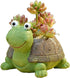 Home Decor Pot, Animal Succulent Planter Flowerpot for Home Office Desk Decoration (Green Turtle)...