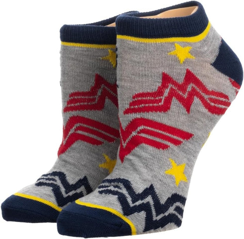 Bioworld Wonder Woman Ankle Socks 5-Pack for Women...