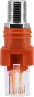 RF to RJ45 Converter Adapter, 2 Pack F Female to RJ45 Male Ethernet Adapter Coaxial Coupler Coax Straight Connector - Orange...