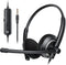 Wired Headset with Microphone for PC Laptop - 3.5mm Jack On Ear Headphones with Noise Cancelling Microphone for Boom Skype Webinars, in-line Contr...