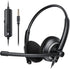 Wired Headset with Microphone for PC Laptop - 3.5mm Jack On Ear Headphones with Noise Cancelling Microphone for Boom Skype Webinars, in-line Contr...
