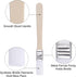 uxcell 0.5" Width Small Paint Brush Nylon Bristle with Wood Handle Painting Tool for Wall, Door, Cabinets, Furniture, Fences, White 6Pcs...