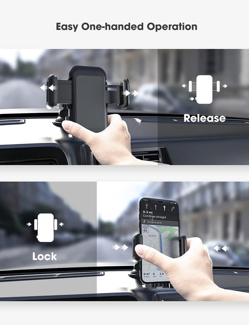 Phone Mount for Car,Car Phone Holder Mount with Strong Suction Cup Dashboard Windshield Phone Mount Compatible with iPhone 14 13 12 11 Pro Max, Ga...