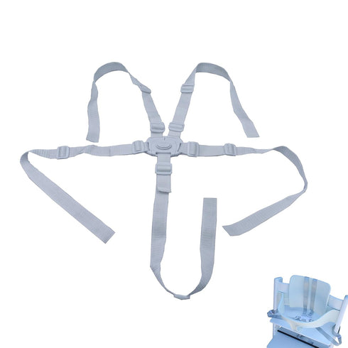 White 5 Point Harness Seat Belt Stroller Harness Safety Harness Belt, Adjustable Harness Strap for High Chair and Pushchair, Universal 5 Point Har...