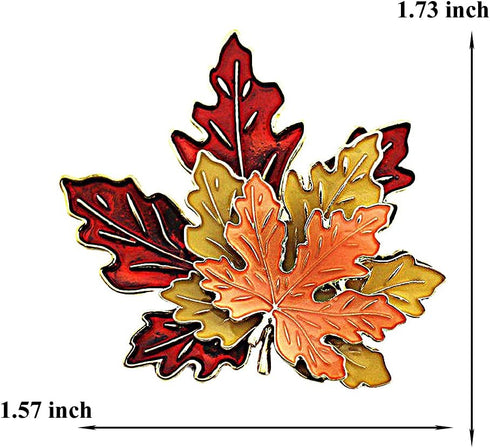 Metal Maple Leaf Fashion Brooch Retro Oil Lapel Pins Thanksgiving Brooch Pin Autumn Fall Leaves Gift Decoration Jewelry Accessory...