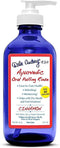 Ayurvedic Oil Pulling for Teeth and Gums | Organic Cinnamon Flavored Oral Rinse Mouthwash | Natural Essential Oils | Cobalt Glass Bottle Pump for ...