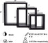 Kiera Grace Cubbi Floating Modern Wall Mounted Shelves for Bedroom, Bathroom, Kitchen, 5"/7"/9", Black, 3Pack...