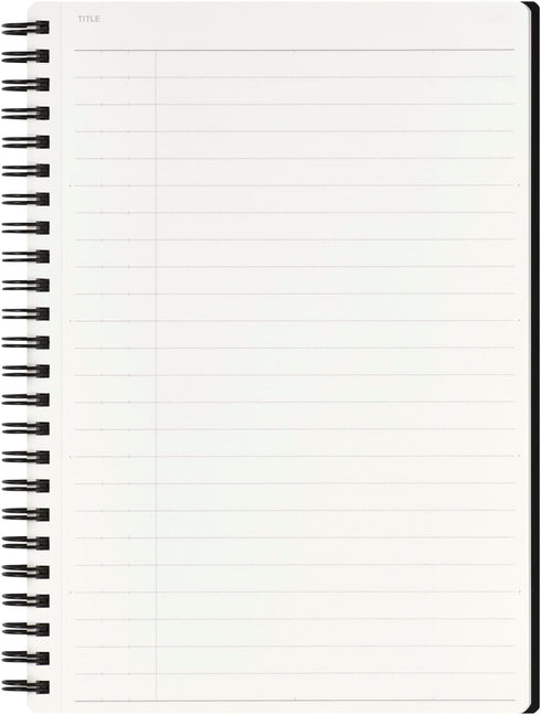 Maruman MNEMOSYNE Notebook 8.27 x 5.83 Inches (A5), 8mm ruled 24-line, 80 Sheets, Black, 1 ea. (N175)...