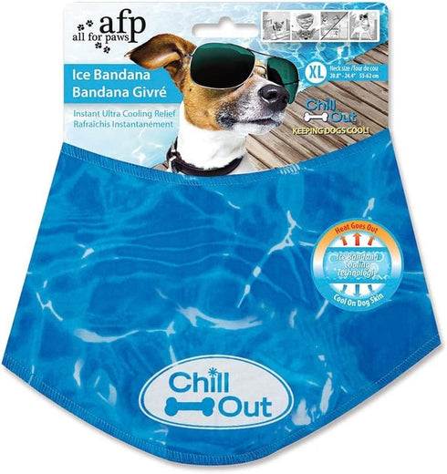 ALL FOR PAWS Cooling Neck Wraps for Dogs,Ice Dog Bandanas,Dog Cooling Dog Bandana,Chill Out Blue Dog Collar Dog Collar Cat Collar,Neck Cooler,Neck...
