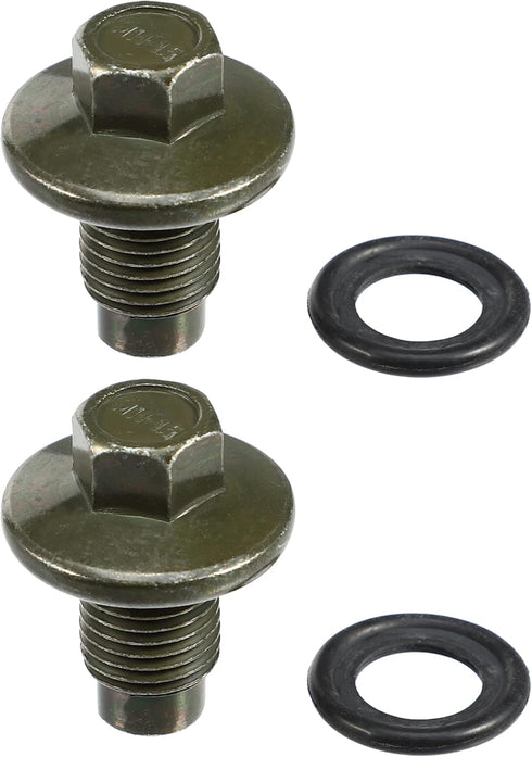 X AUTOHAUX 2 Set M14x1.5 Car Engine Oil Drain Plug with Washer 1013938 for Ford Focus 2004-2012 Steel Deep Green...