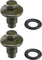 X AUTOHAUX 2 Set M14x1.5 Car Engine Oil Drain Plug with Washer 1013938 for Ford Focus 2004-2012 Steel Deep Green...