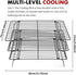 ShellKingdom Cooling Racks, Stainless Steel Non-Stick Baking Racks And Oven Safe Wire Cool Racks for Cookies, Cakes and Baking,3-Tier,Foldable...