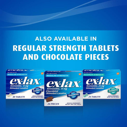 Ex-Lax Maximum Strength Stimulant Laxative Constipation Relief Pills for Occasional Constipation, Gentle Laxatives - 24 Count...