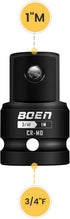 BOEN 3/4"F to 1"M Impact Socket Adapter, Cr-Mo Steel,Socket Adapter Set for Impact Driver Conversions...