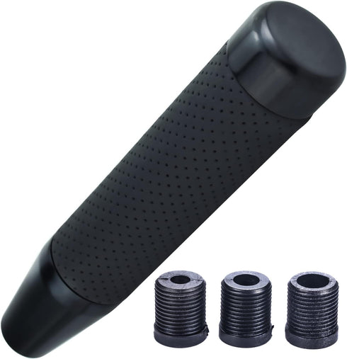 Arenbel Long Gear Shifter Knob Leather Covered Car Stick Shift Lever Alloy Handle Fit Most Manual Vehicles, Black...