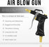 Industrial Air Blow Gun, with Brass Adjustable Air Nozzle and 3 Air Flow Extension, and 6 Sealing Rings, Pneumatic Tools Air Compressor Accessorie...