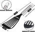 2pcs -Tenta Kitchen Nonstick cookware Thin Slotted Egg Spatula Turner Flexible Nylon Metal Fish Spatula, Wide Blade Lightweight Heat Resistant wit...