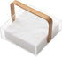 Mind Reader Napkin Holder, Kichen Storage, Countertop Organizer, Caddy, Kitchen, Acrylic, 7.25"L x 7.25"W x 5.5"H, Brown...