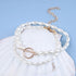Boho Layered Pearl Ankle Bracelet White Pearl Toggle Ankle Bracelet Vintage T Bar Anklet Bracelet Baroque Pearl Foot Chain Jewelry for Women...