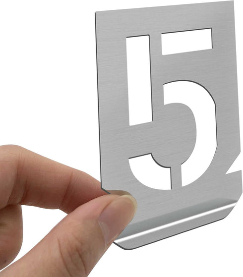 HAUTMEC Vintage Stainless Steel Numbers Stencils, 0 to 9 Stainless Steel Stencils & Holder, 50mm Numbers, Shop Stencil, Advertising Stencilling, C...