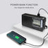 Portable FM/AM/SW Radio, Build-in Bluetooth Speaker, Powered by Rechargeable Battery with Solar Panel for Charging, Emergency LED light, Stretch A...