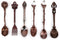 Fdit 6Pcs/Set Vintage Carved Coffee Spoon Teaspoon Retro Zinc Alloy Dessert Coffee Tableware Spoons Cutlery Kitchen(Red Bronze)...