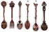 Fdit 6Pcs/Set Vintage Carved Coffee Spoon Teaspoon Retro Zinc Alloy Dessert Coffee Tableware Spoons Cutlery Kitchen(Red Bronze)...