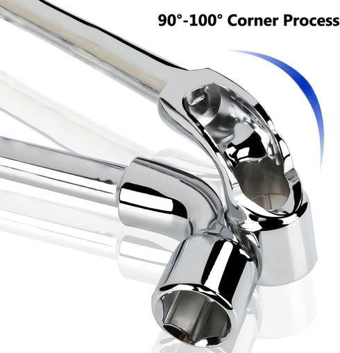 Socket Wrench 19 mm, 1 Pcs Socket Spanners, L Shaped Spanner, Angled Head Wheel Nut Socket Wrench, Metric Hex Spanner...