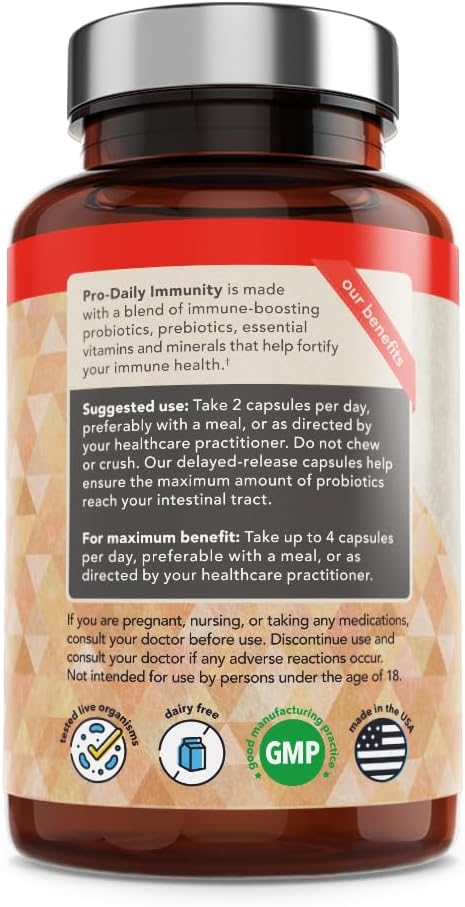 Vitamin Bounty Pro-Daily Probiotic - 10 Billion CFU Blend, Zinc & Vitamin C for Digestive Health, Immune Support Prebioitcs and Probiotics for Wom...