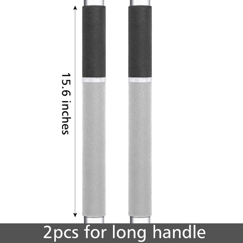MRKG Refrigerator Door Handle Covers, Keep Your Kitchen Appliance Clean from Smudges, Drips, Food Stains, Oil, Washable Without Fading or Cracking(Grey, Black, 2pcs).